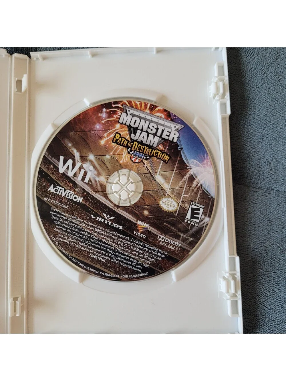 Monster Jam: Path of Destruction (Nintendo Wii, 2010) Tested Missing Manual